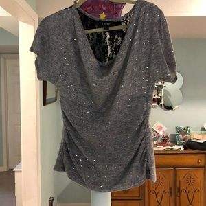 A. Byer T-Shirt with sparkles and lace